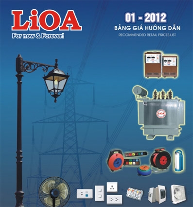 Tải catalog thiết bị điện LIOA - áp dụng từ tháng 1/2012